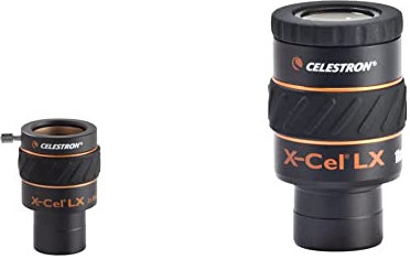 Celestron 935291.25 Inch X-Cel LX 2x Barlow Lens - Black & 93425 X-Cel LX Series - 1.25'' Eyepiece, 18 mm