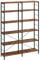 VASAGLE Bücherregal, Standregal mit 6 Ebenen, 30 x 120 x 170 cm, Industrie-Design, für Wohnzimmer, Arbeitszimmer, Balkon, Küche, vintagebraun-tintenschwarz LLS114B01