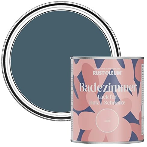 Rust-Oleum Blue Moisture Resistant Bathroom Wood and Cabinet Paint in Matt Finish - BLUEPRINT 750ML