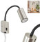 Wandleuchte Javel, verstellbare Wandlampe aus Metall in Nickel-matt/Schwarz, 1-flammig, 1 x GU10, ohne Leuchtmittel, moderne Leselampe mit verstellbarem Lesearm & An- & Ausschalter am Gehäuse