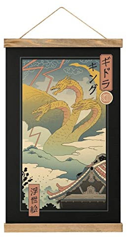 Magnetische Schriftrolle Zero Monster Ukiyo Kleiderbügel Poster DIY Wand Stoff Dekor Hängende Gemälde Rahmen Kit Halter für Wohnzimmer