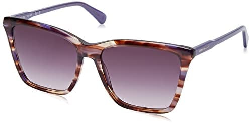 Longchamp Unisex LO719S Sunglasses, 503 Purple Horn, 56