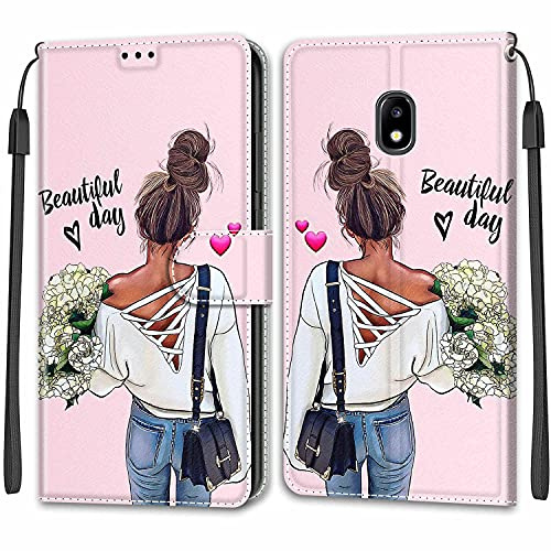 Feyten Kompatibel mit Samsung Galaxy J5 2017 /J530 Hülle, Handyhülle Samsung J5 2017 /J530, Galaxy J5 2017 /J530 Schutzhülle Wallet Leder Klappbar Magnet Klapphülle Flip Case Cover (Mädchen)