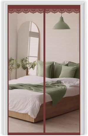 Zanzariera Magnetica per Porte 130x240cm Marrone Anti Zanzare Insetti Zanzariera Porta, Chiusura Automatica, Tenda Zanzariera Magnetica per Esterno, Balcone, Terrazzo