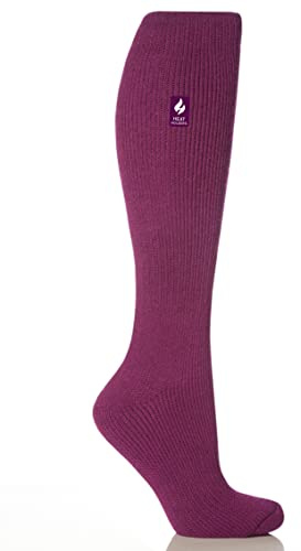 HEAT HOLDERS SOCKSHOP Womens Socks - Long Length, Thermal 2.3 TOG, Plain, Many Colours Pack of 1 Size 4-8