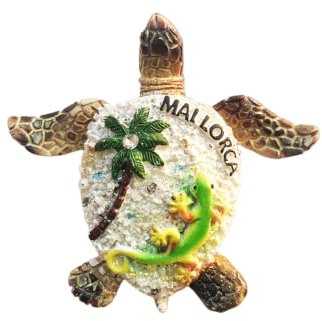 Schildkrötenform Mallorca Spanien Kühlschrankmagnet 3D Reise Souvenir Kühlschrank Dekoration Magnetaufkleber Bastelkollektion