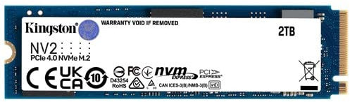 Kingston NV2 2TB M.2 2280 NVMe Internal SSD | PCIe 4.0 Gen 4x4 | Up to 3500 MB/s | SNV2S/2000G - 2 Pack