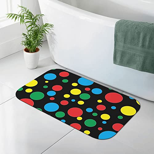 CARRDKDK Twister Badematte, gepunktet, Kieselgur, rutschfest, passt unter die Tür, Badezimmer-Fußmatten, Duschvorleger für Badewanne, Duschraum, Waschbecken (50 x 80 cm)