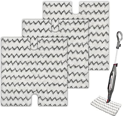 Steam Mop Pads Replacement for Shark Lift-Away Pro & Genius Pocket Steam Mop Series S3973 S3973D S3973WM S5001 S5003D S5002Q S5003A S6001W S6001WM S6002 S6002C S6003 Washable Reusable Mop Pads, 3 Pack