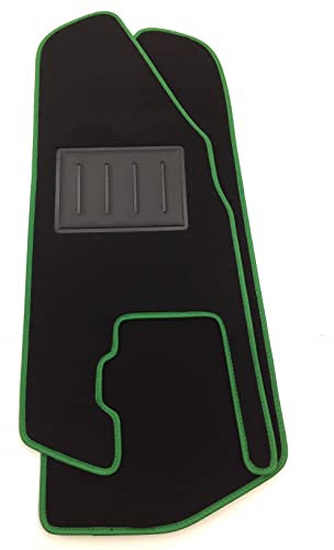 ASC Tappetini Auto Compatibili con Piaggio Ape 50, Battitacco in Gomma, Design Verde