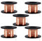 Lwuey Enameled Copper Wire, 0.1mm Soldering Wires 5 Rolls Magnet Wire Coil Welding Winding Electrical Conductivity Jump Wires Electronics Motherboard Transformer Speakers Repair Total Length 12m