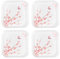 CLWXHS Juego de 4 platos de melamina de 6 pulgadas, platos de cena, plato de postre, platos reutilizables, postre, aperitivos, vacaciones, platos de boda