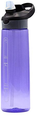 Borraccia sportiva bottiglia d'acqua grande capacità ugello salto 750 ml PP durevole per campeggio/escursionismo ciclismo/bici viaggi, colore: blu (colore: viola)