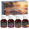 DaniChou Tropical Dreams Massageöl Set – 4x 50 ml – Körperöl mit Kokos, Vanille, Amyris-Lavendel & Erwärmendem Kampfer-Duft – Angereichert mit Jojoba- & Mandelöl, Ideal für Aromatherapie & Massage