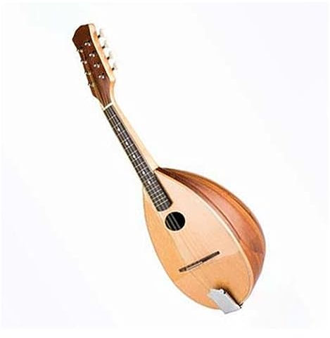 Mandolinen für Anfänger Handgefertigtes Rundes Schallloch-Mandoline-Instrument Mit 8 Saiten Und Zubehör Aus Fichtenholz