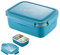kyaoayo Brotdose Edelstahl mit Fächern, Lunchbox Auslaufsicher 850ml, Brotdosen für Erwachsene & Kinder, Nachhaltig Brotzeitbox mit Clip-Verschluss, Bento Box für Schule/Arbeit/Picknick (550ML, Blau)