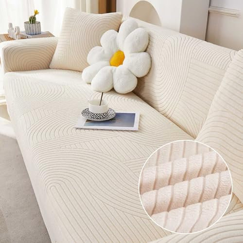 KSYXSL Couch Überzug L Form 1/2/3/4 Sitzer Sofa Überzug rutschfest Erdickt und Superweich Sofabezug Sofa/Couch Überwurfdecke für Katze Hunde Haustiere