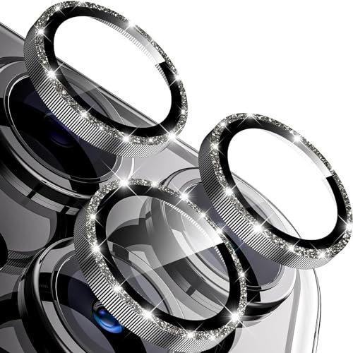 WSKEN for iPhone 15 Pro Max/iPhone 15 Pro Camera Lens Protector,[Keep Original Shooting] Shatterproof 9H Tempered Glass Camera Screen Protector Metal Ring Cover Film Accessories Natural Titanium