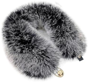 JAWSEU Pelz Schal Damen Winter Fuchspelz Kragen Pelzkragen, Damen Kunstpelz Fell Schal Pelzkragen Fellkragen Umschlagtuch Kragen Herbst Winter Warm Weich Scarf Frauen Schultertuch Winter Nackenwärmer