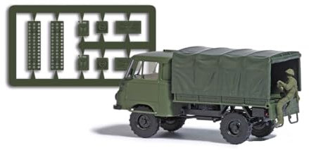 Busch 1935 Robur LKW Bausatz mit NVA-Soldat (H0, Militär, Modellbau-Enthusiasten, Erwachsene)