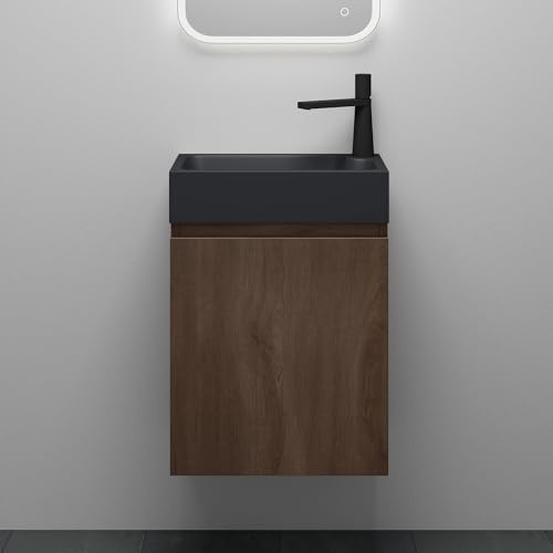Mai & Mai Mueble Baño con Lavabo 46 x 26 cm Roble Stirling Pisa02