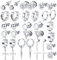 JeweBella 15 Paar Ohrringe Herren Edelstahl Ohrstecker Set Ohrringe Creolen Hypoallergen Zirkonia Ohrstecker Kreuz Baumelnde Ohrringe Piercing Knorpel Ohrringe Schwarz/Silber für Männer Damen