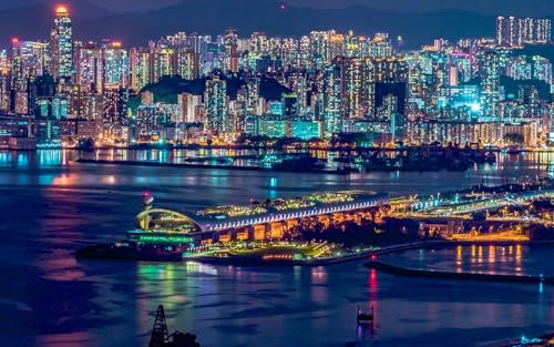 Jigsaw Puzzles For Adults 1000 Hong Kong Urban Aesthetics 75 * 50Cm