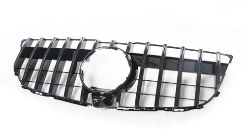 pclele Kühlergrill Für Mercedes Für Benz GLK250 GLK300 GLK350 GLK X204 2013-2015 Auto Kühlergrill Grill Oberen Stoßfänger Haube Mesh Auto Kit Frontgrill(Color:Schwarz)