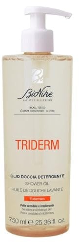 BioNike Triderm Duschöl, Eudermis, Reinigungsöl, mild, schäumend, für die tägliche Reinigung von Gesicht und Körper, 750 ml