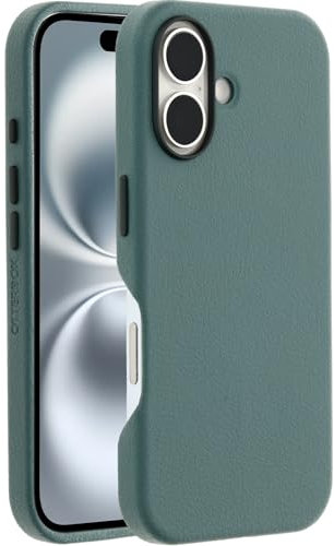 OtterBox Symmetry Series Cactus Leather MagSafe Case for iPhone 16, Shockproof, Drop proof, Protective Thin Case, 3x Tested to Military Standard, Green