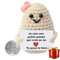 nedit Patate avec Message Positif - Idée Cadeau Original - Cadeau Anniversaire Femme/Homme/Ado/Enfants - Patate Tricotée pour la Confiance en Soi - Gadget Insolite Rigolo (Beige)