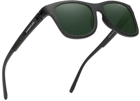 KINGSEVEN Modische polarisierte Sonnenbrille für Männer und Frauen, UV400-Schutz, ultraleicht, zum Radfahren, Autofahren, Angeln745-B2 (B2-Dark green)