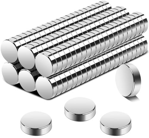 Aenienoe 130 Stück Magnete Klein 10x3mm Magnete Stark Neodym Magneten Mini Rund für Magnettafel Pinnwand Kühlschrank Whiteboard Handwerk Fotos Starke Magnets