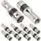 Xiatiaosann RG11 F-Typ Kabel-Kompressions-Koax-Steckverbinder Armaturen RG11 Drahtverbinder mit Wetterschutz O-Ring für RG11 Koaxialkabel (10er Pack)