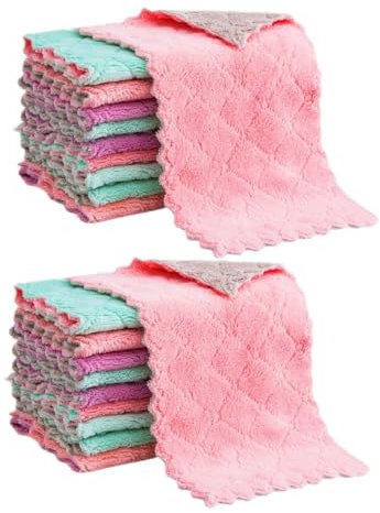 Ciieeo Dicke Geschirrtücher 27x16cm Küchenwischtücher Geschirrspültücher Multifunktionsdesign