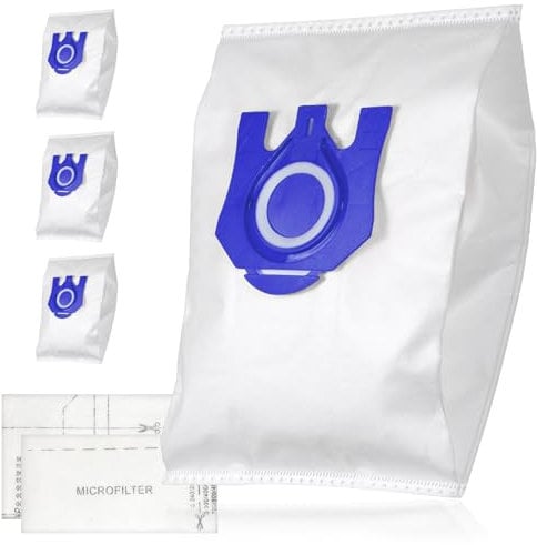SPARES2GO 4 Bags for Miele GN 3D Microfibre Bag and Air Filters Classic C1 C2 C3 CX1 S2111 TT5000 S5210 S5211 S5261 S8320 Cat & Dog Vacuum Cleaners