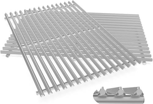 Rejillas de parrilla de 9,5 mm de grosor para Weber Genesis serie 300 (2007-2016), piezas de parrilla Weber Genesis de acero inoxidable 304, repuesto para Weber Genesis E310 S310 E320 S320 E330 S330