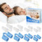Anti Ronflement Pince-Nez, Dilatateur Nasal Dispositif, Ecarteur Nasal Anti Ronflement Efficace, Deux Types de Doux et Dur, 4 Tailles Chacun (Blanc+Bleu)