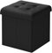 WOLTU® Sitzhocker mit Stauraum Sitzwürfel Sitzbank faltbar Truhen Aufbewahrungsbox, Deckel abnehmbar, Gepolsterte Sitzfläche aus Leinen, 37,5x37,5x38CM(LxBxH), Schwarz