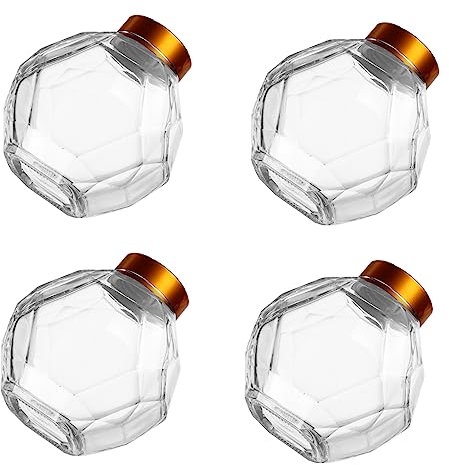 Frasco de vidrio de un galón for almacenamiento en la cocina y organización del lavadero. Frasco de miel de abeja, frasco de vidrio for miel, frasco de miel de cocina, tapa de lata de 500 g, diseño en