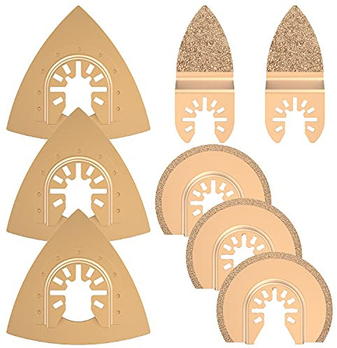 8 Stück Universal-Sägeblatt, aus Karbid, Zubehör für oszillierende Multifunktionswerkzeuge, oszillierende Sägeblätter, Beton für Kunststoff, Fliesen, Marmor, Zement