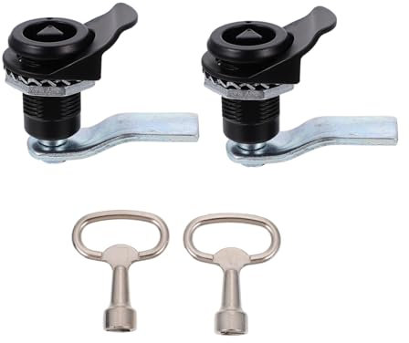 HOMSFOU 2Ensembles Serrure Triangle Rétractable Pour Armoire Électrique De Verrous Cylindriques Longs Avec Clé Pour Coffres Et Armoires