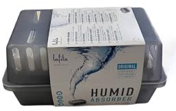 Moisture Dehumifider With 2 Refill Bags I Made With Polypropylene, Noiseless & Compact I Moisture Absorber Bags for Home, Office, Boats & Caravans I Easy To Use & Store I 1200g