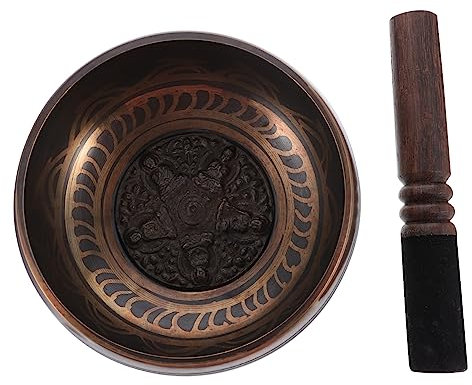 1 Satz Meditationsschale Teiliges mit Holzstab Handgefertigte Tibetische Klangschale für Yoga und Meditation