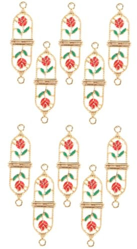 DOITOOL 2 Set Ciondoli Rosa Per Creazioni Fai Da Te Da Accessori Per Gioielli Artigianali Design E Creativo Per Decorazioni E Regali 10 Pezzi*2