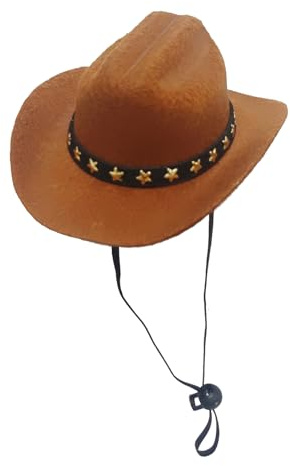 Hundehut - Cowboyhut, Kleine Welpenkappe | Atmungsaktives Cosplay -Kopfbewegung, Komfortable Verstellbare Kostümhut, Welpe Halloween Accessoire, Leichter Hut Für Kleine Hunde Und Katzen Im Fr