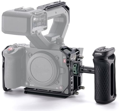 Tilta C50 Cage, Camera Cage Base Kit Compatible with C50 with XLR Extension Bracket, Side Handle - Black TA-T93-A-B
