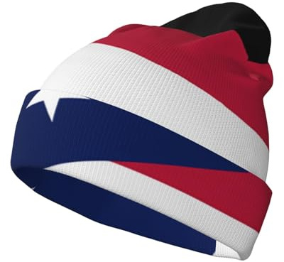 Brimless Knit Cap Ohio State Flag Printed Adult Knit Cap Suitable for Wearing in Cold Seasons Warm and Comfortable Black