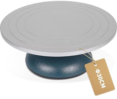 DBREAKS ⌀30cm Töpferscheibe Töpfern Manuell, Töpferscheibe für Nnfänger | Töpfer Drehscheibe mit Metallplatte aus Stahl & Rutschfester Basis, Pottery Wheel für Ton, Keramik Modellbau, Dekoration