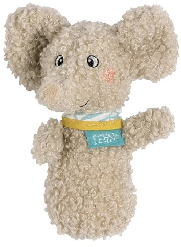 Fehn Mini-Rassel Elefant Erik – Greifling zum Rasseln, Spielen & Fühlen | Mit kuschelweichem Stoff-Tier zum Spielen – ein treuer Begleiter für Babys und Kleinkinder ab 0 Monaten